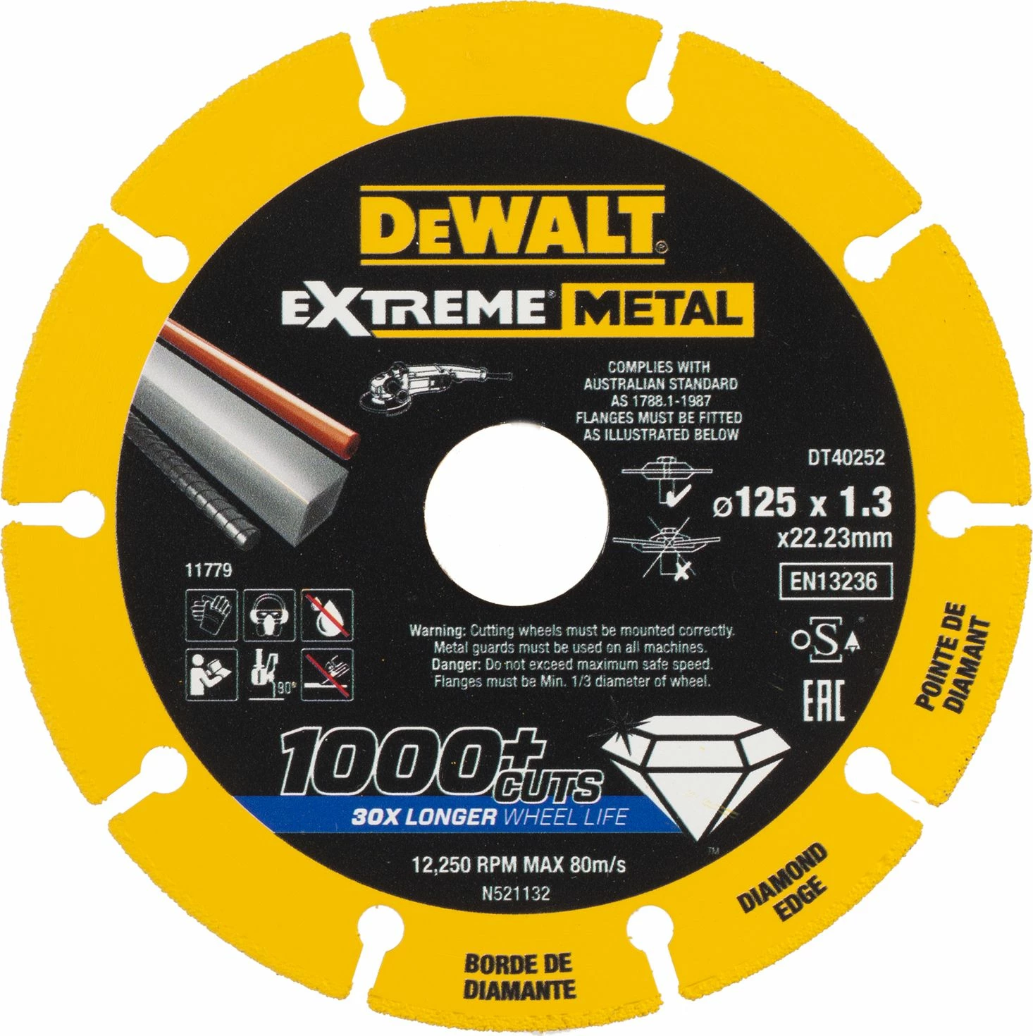 Disk prerës diamanti DeWalt Extreme Metal DT40252-QZ 125x22.23x1.3mm, 1 copë
