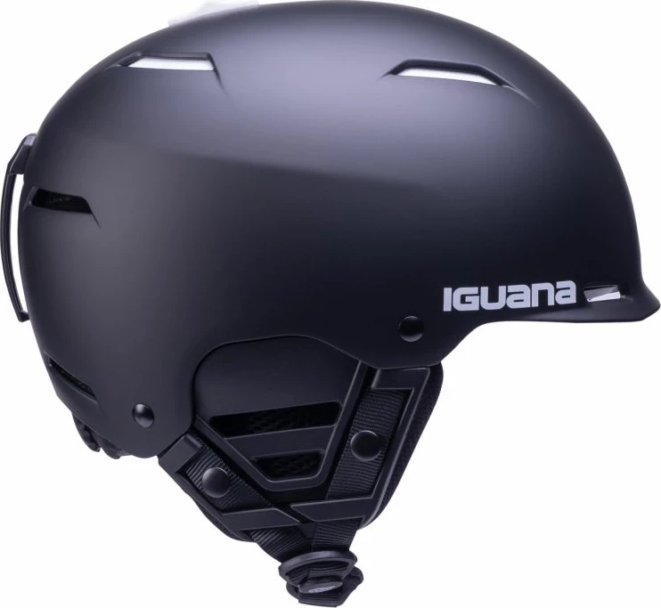 Helmetë për ski Iguana, unisex, e zezë