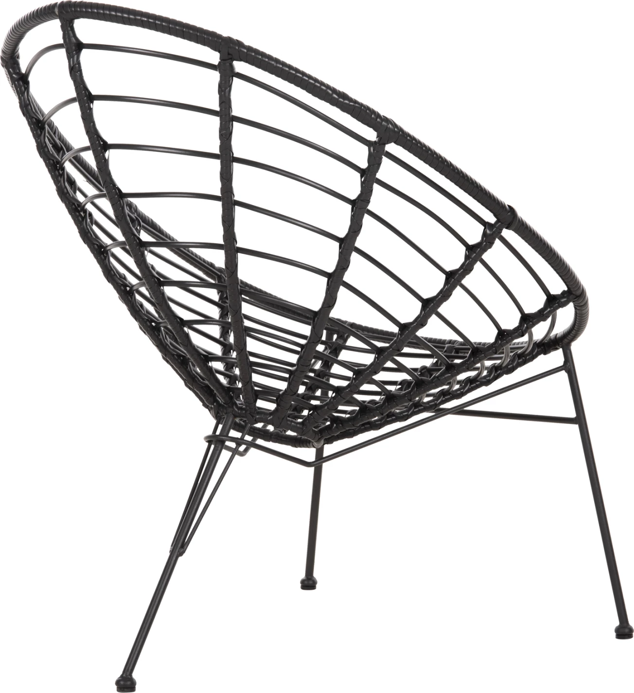 Karrige ALLEGRA lloj foleje FH5458.12 metal i zi - thurje e zezë 73x78x88H cm