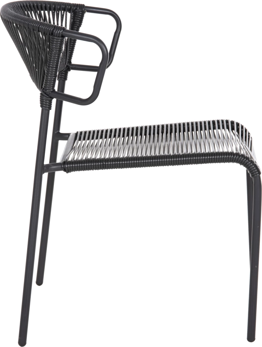 Karrige SUKI FH6053.02 metal dhe ratan sintetik, ngjyrë e zezë, 54x62x80H cm