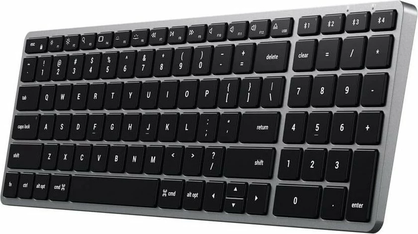 Tastierë Bluetooth Satechi Slim X2 STH119, me ndriçim, numpad, layout US, karikim USB-C, e zezë