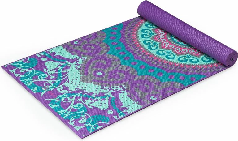 Tapet për yoga GAIAM, për femra dhe meshkuj, vjollcë dhe blu