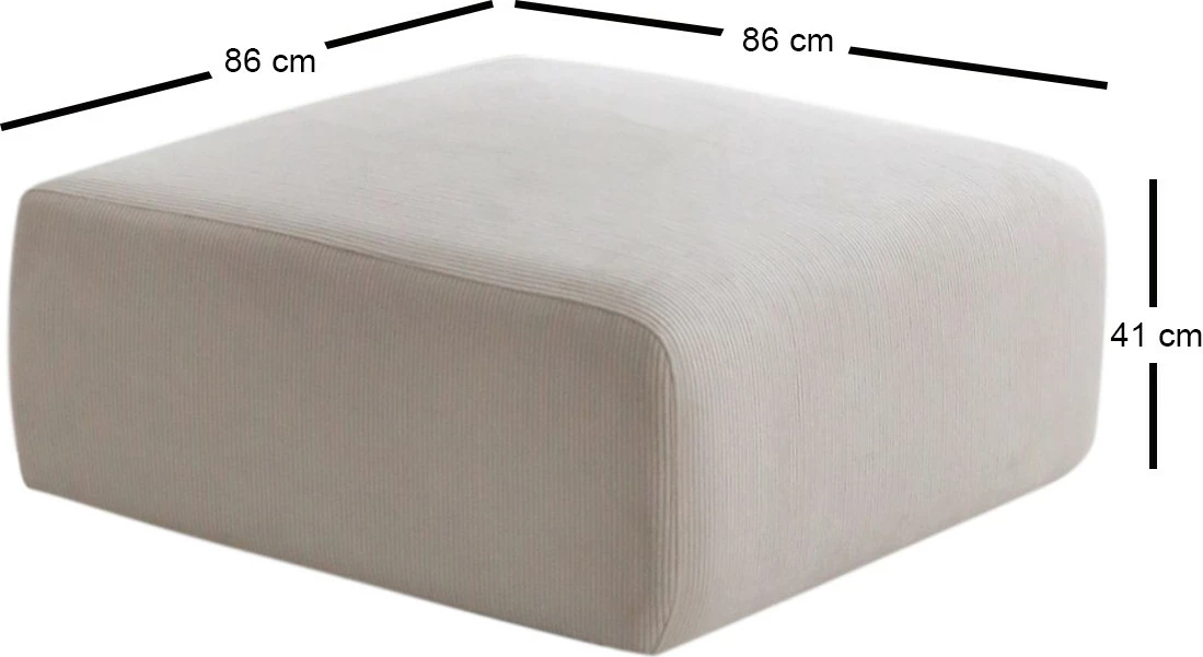 Pouf i bardhë Atelier del Sofa, Yolo