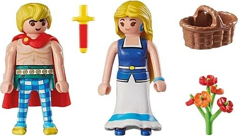 Set lodrash Playmobil Asterix 71544 Tragikomiks dhe Falbala, 14 pjesë