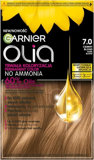 Ngjyrë për flokë për femra Garnier Olia 7.0 Blond i errët
