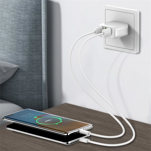 Kabllo karikimi dhe të dhënash LDNIO LS901_M Micro USB 1m 25W e thurur e bardhë