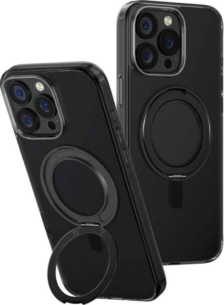 Mbështjellës UNIQ Swivix 360 Rotating Kickstand për iPhone 16 Pro Max, i zi