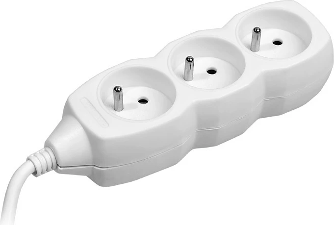 Prizë zgjatuese Tracer TRALIS44614, 3 fole, 3m, e bardhë