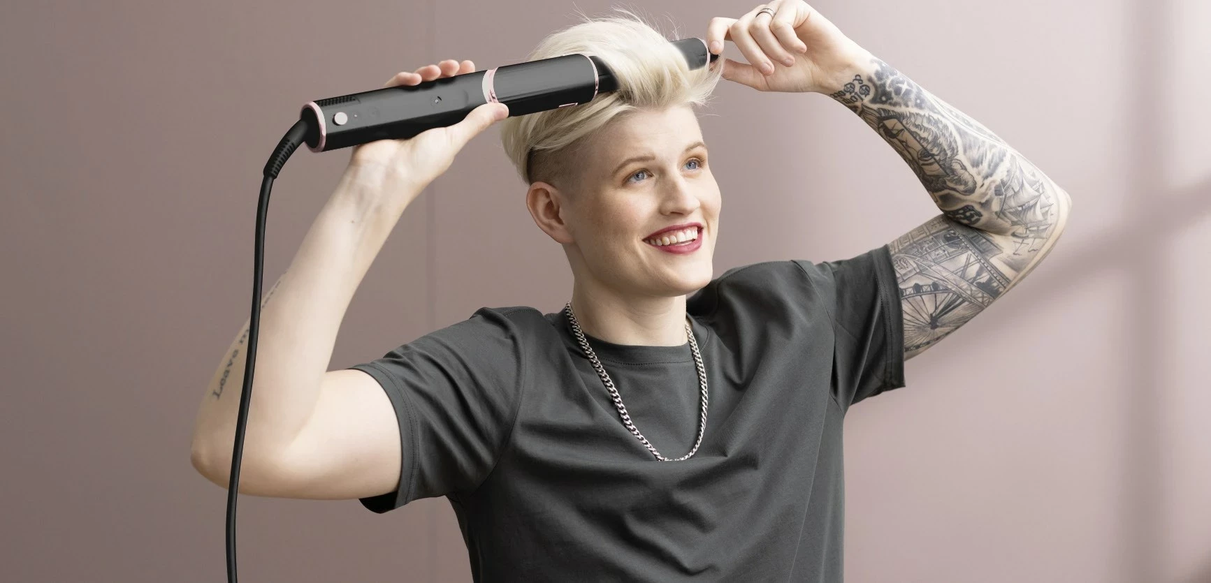 Stiluese për flokë Shark FlexStyle HD424EU, Warm Black, Rose gold