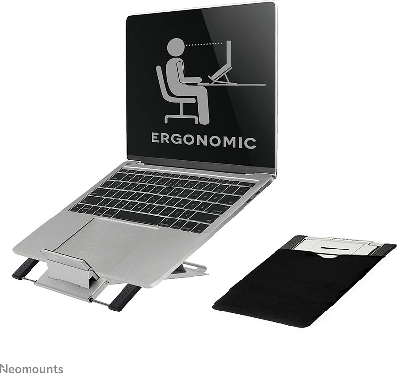 Mbajtës laptopi Neomounts NSLS100, alumini, i palosshëm, për 10-22 inç, argjend