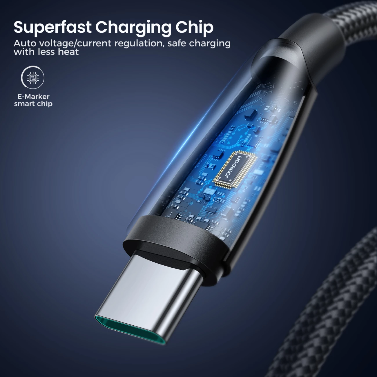 Kabllo karikimi dhe të dhënash Joyroom Pioneer Series SA31-AC6, USB-A në USB-C, 1.2m, 100W, e zezë