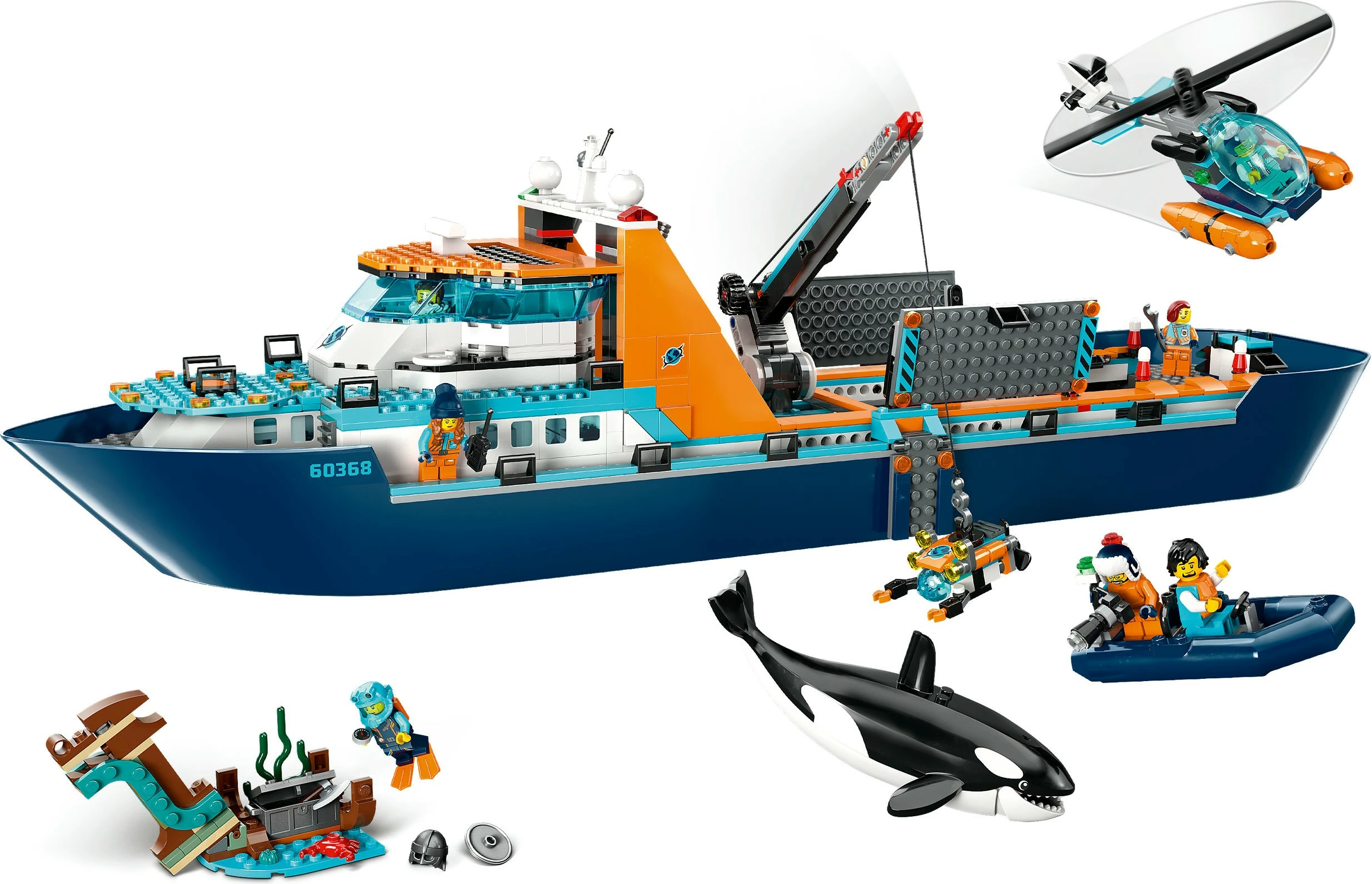 Set ndërtimi LEGO Arctic Explorer Ship, 815 pjesë, plastikë, shumëngjyrësh