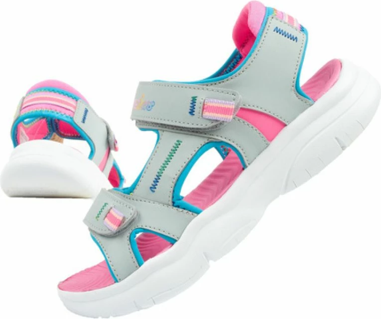 Sandale për fëmijë Skechers, gri/argjendtë