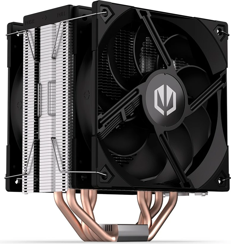 Ftohës procesori Endorfy Fera 5 Dual Fan, EY3A006, 2 ventilatorë, 12 cm, për socket Intel/AMD, i zi
