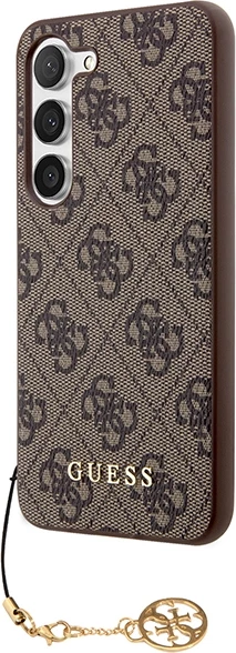 Mbështjellës Guess 4G Charms Collection për Samsung Galaxy A55, Kafe