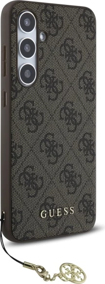 Mbështjellës Guess 4G Charms Collection për Samsung Galaxy S24 FE S721, kafe