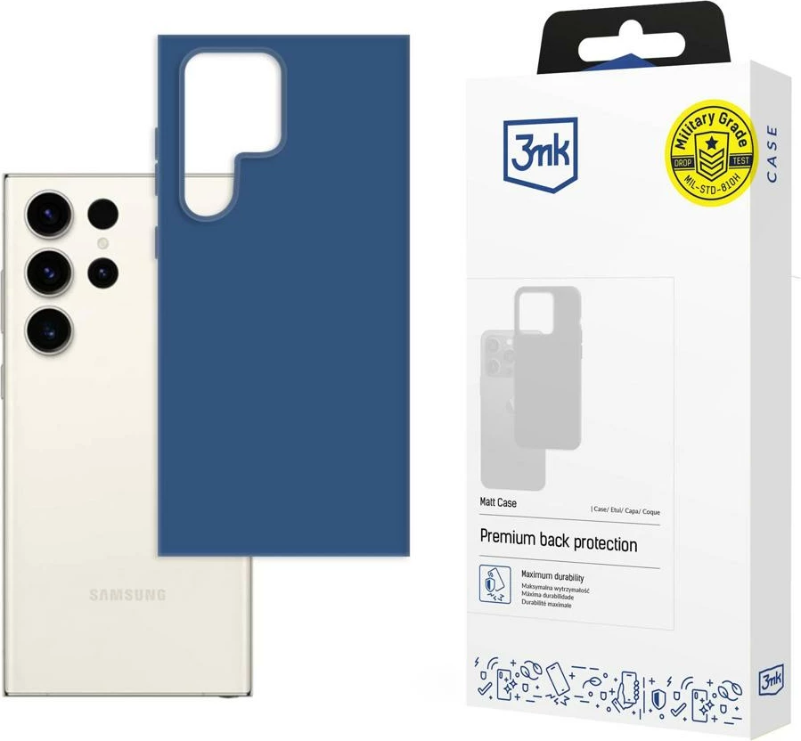 Mbështjellës 3mk Matt Case për Samsung Galaxy S23 Ultra, TPU, blueberry, Blu