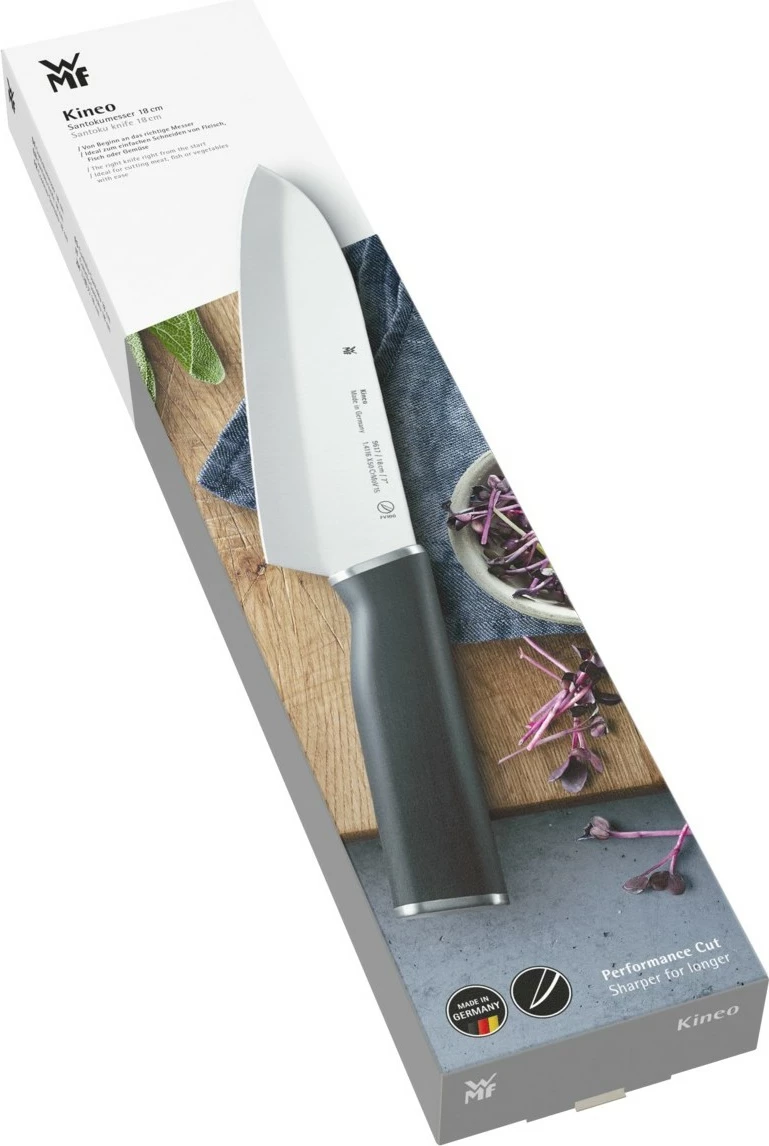 Thikë kuzhine WMF Kineo Santoku 31 cm, e zezë