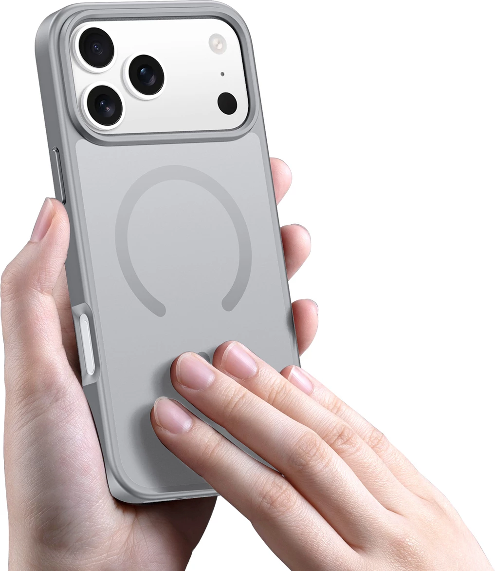 Mbështjellës Dux Ducis Yind për iPhone 17 Pro Max, MagSafe, Gri