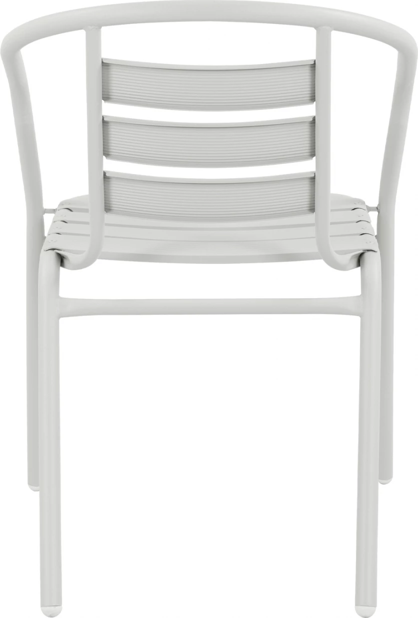 Karrige Laura Metalike e Bardhë me feta alumini FH5037.02 54x59x73cm