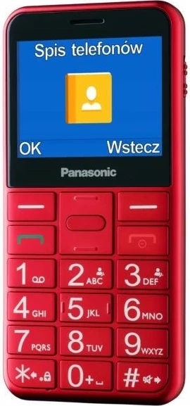 Celular Panasonic KX-TU155, i thjeshtë, për të moshuar, i kuq