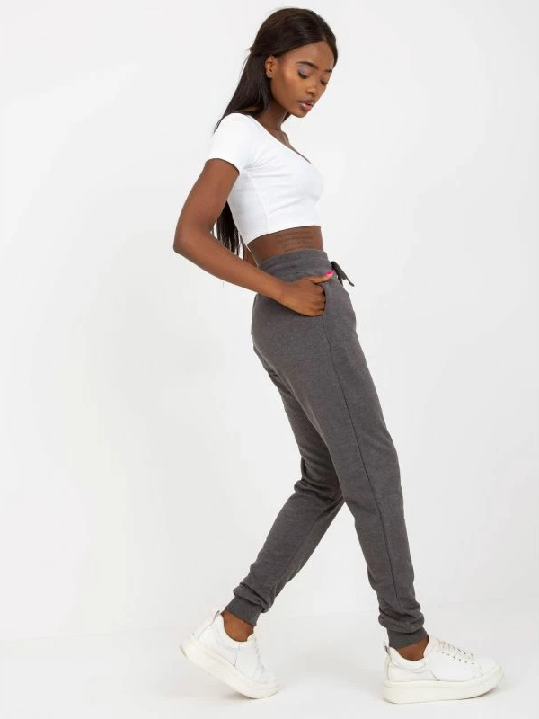 Pantallona sportive BASIC FEEL GOOD, gri e errët