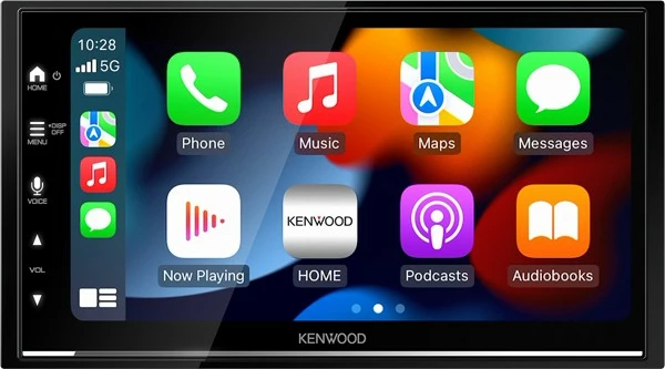 Radio multimedia Kenwood DMX7722DABS, 6.8 inç, Wi-Fi, Bluetooth, CarPlay, Android Auto, e zezë