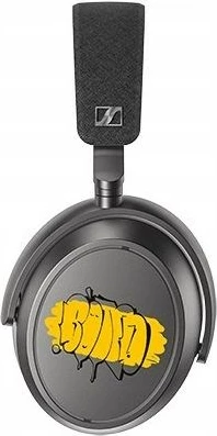 Kufje Sennheiser Momentum 4 Wireless, 80th Anniversary Edition, e zezë me të verdhë