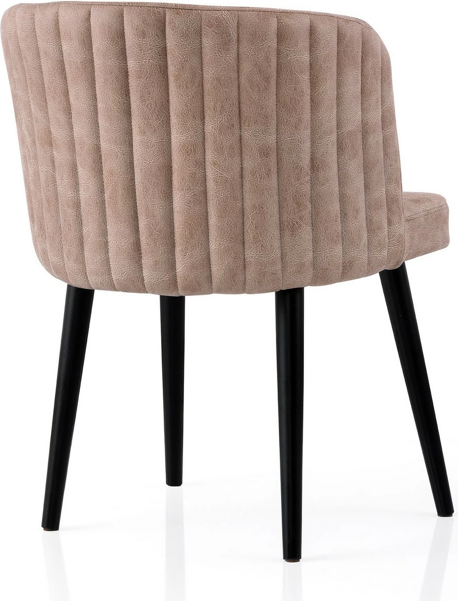 Set karrigesh (4 copë), Hanah Home Zen - 4201 V4, ngjyrë e zezë dhe bezhë