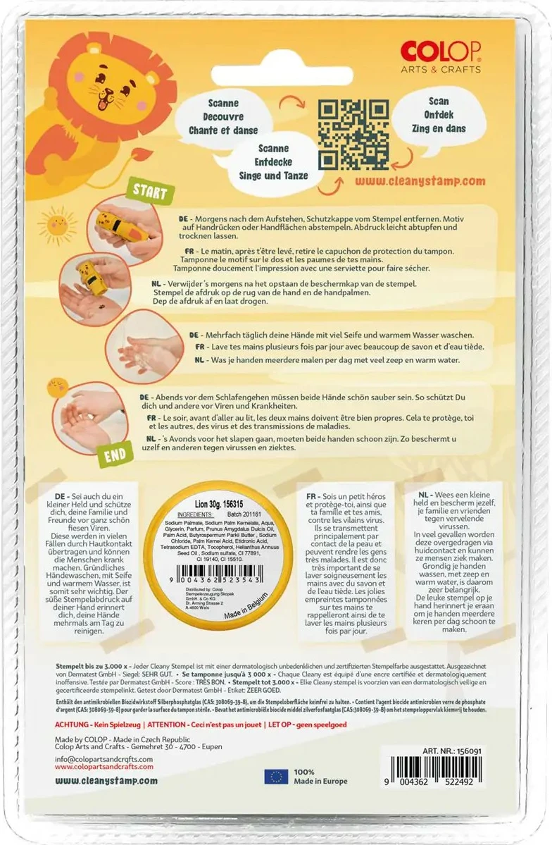 Vulë edukative COLOP Cleany, rrumbullakët, shumëngjyrëshe, për fëmijë