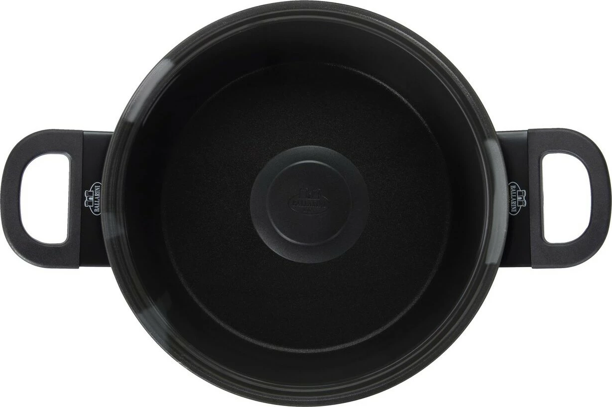Kasserolle Ballarini AVOLA 20 cm, alumini, kapak xhami, e zezë