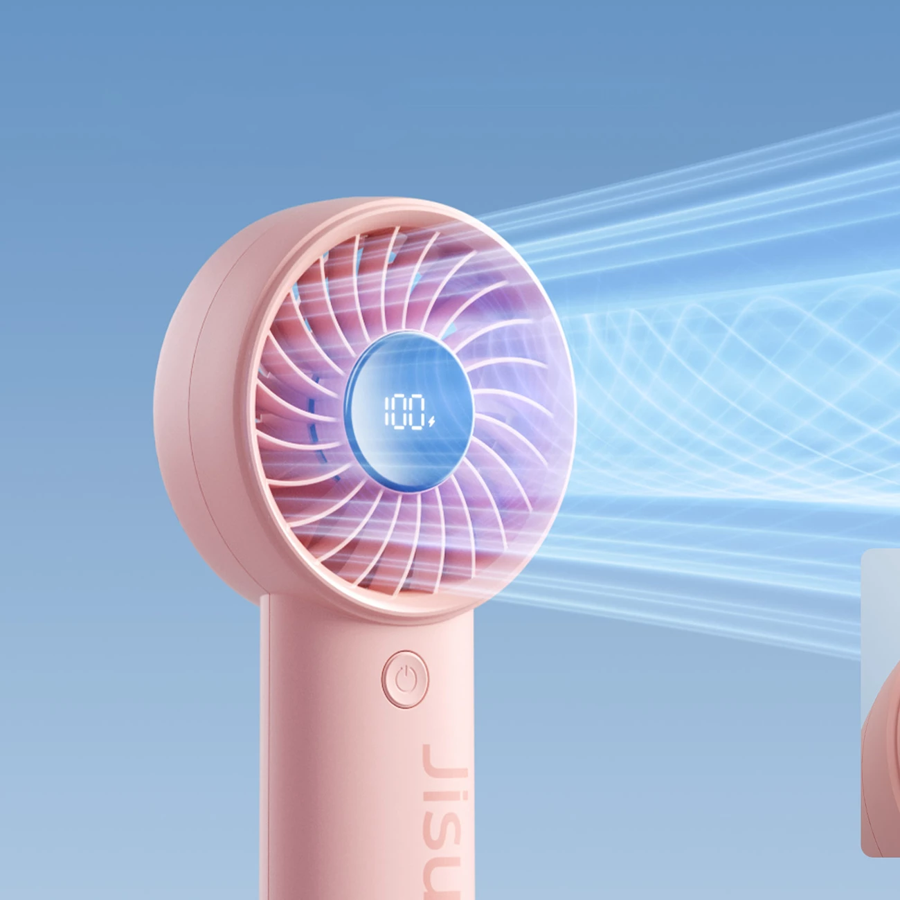 Ventilator dore Jisulife Life4 3600mAh USB-C, 5 shpejtësi, rozë (me litar dhe kabllo)