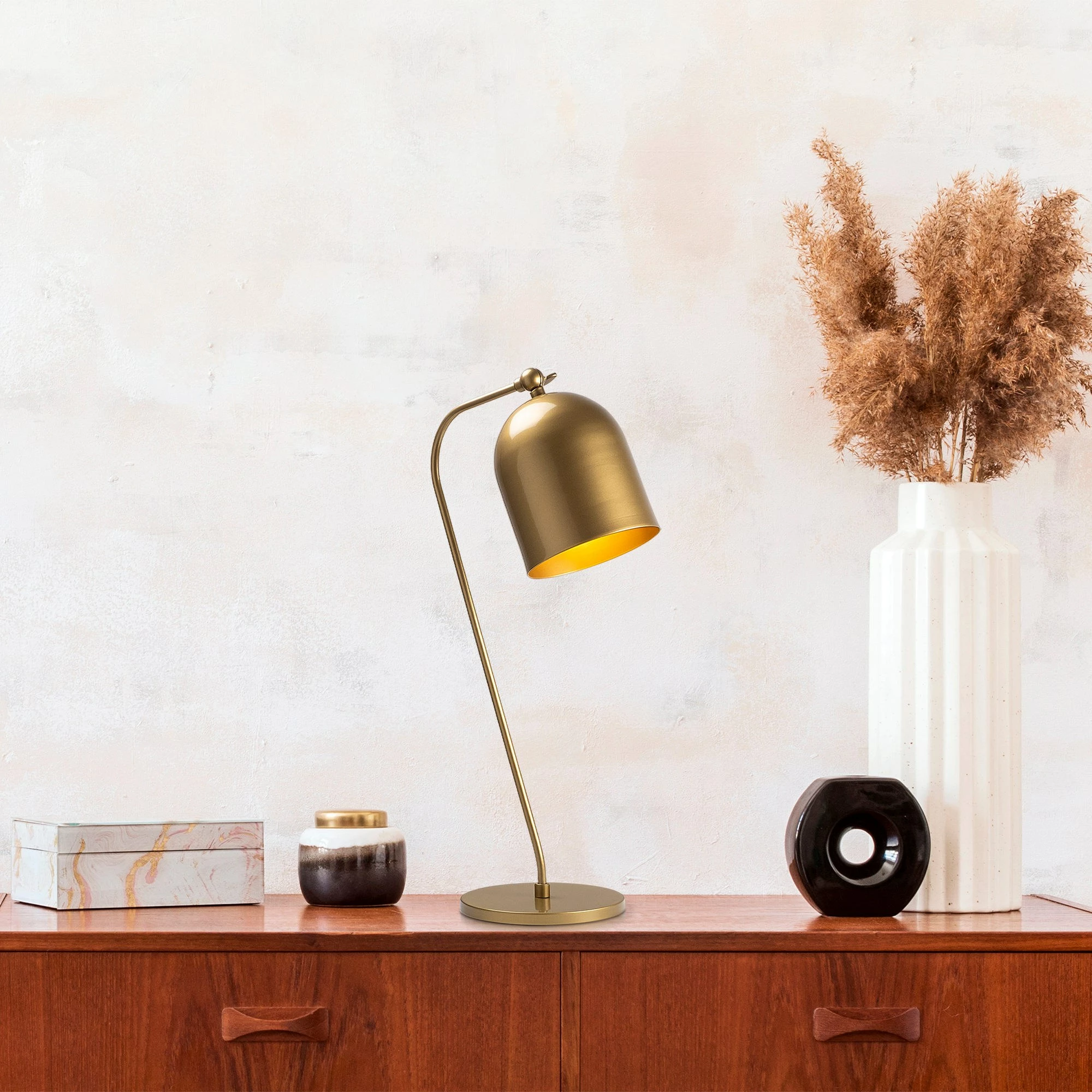 Llambë tavoline Opviq, Sanika - 12281-US, ngjyrë ari