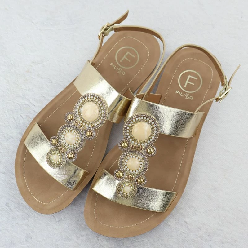 sandale për femra Filippo DS6882, ari