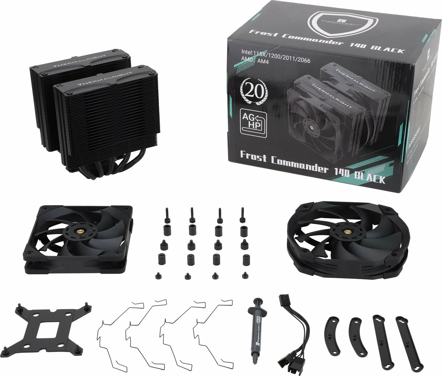 Ftohës CPU Thermalright Frost Commander 140, 2 ventilatorë 120/140 mm PWM, i zi