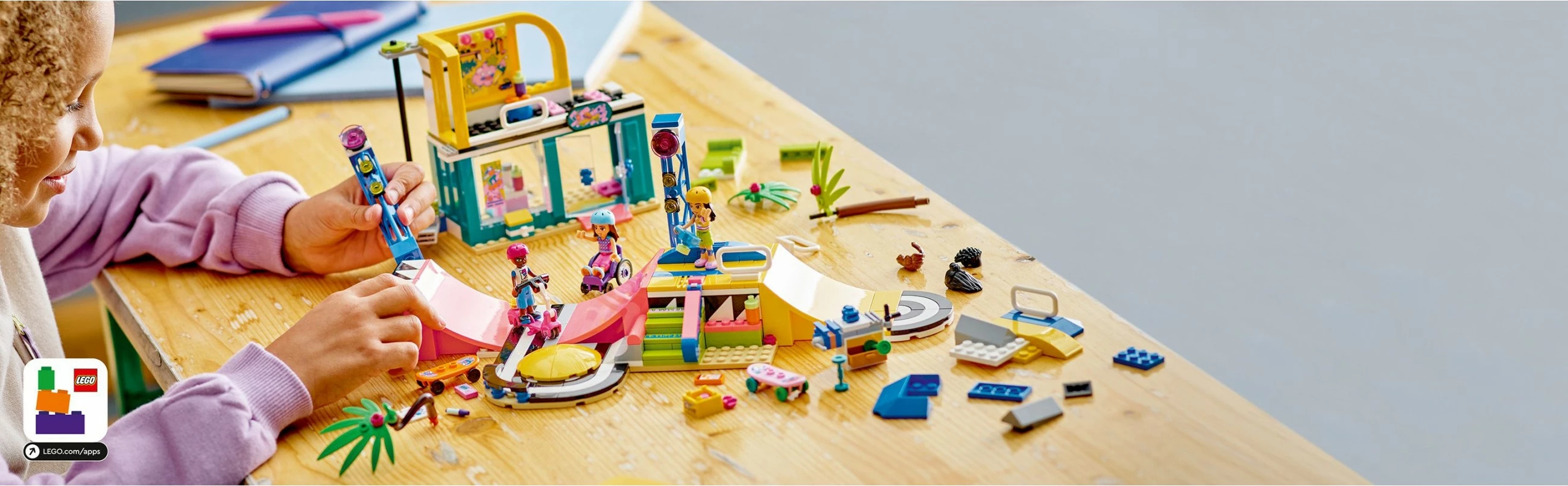 Set ndërtimi LEGO Friends Skate Park, 431 pjesë, Multikolor