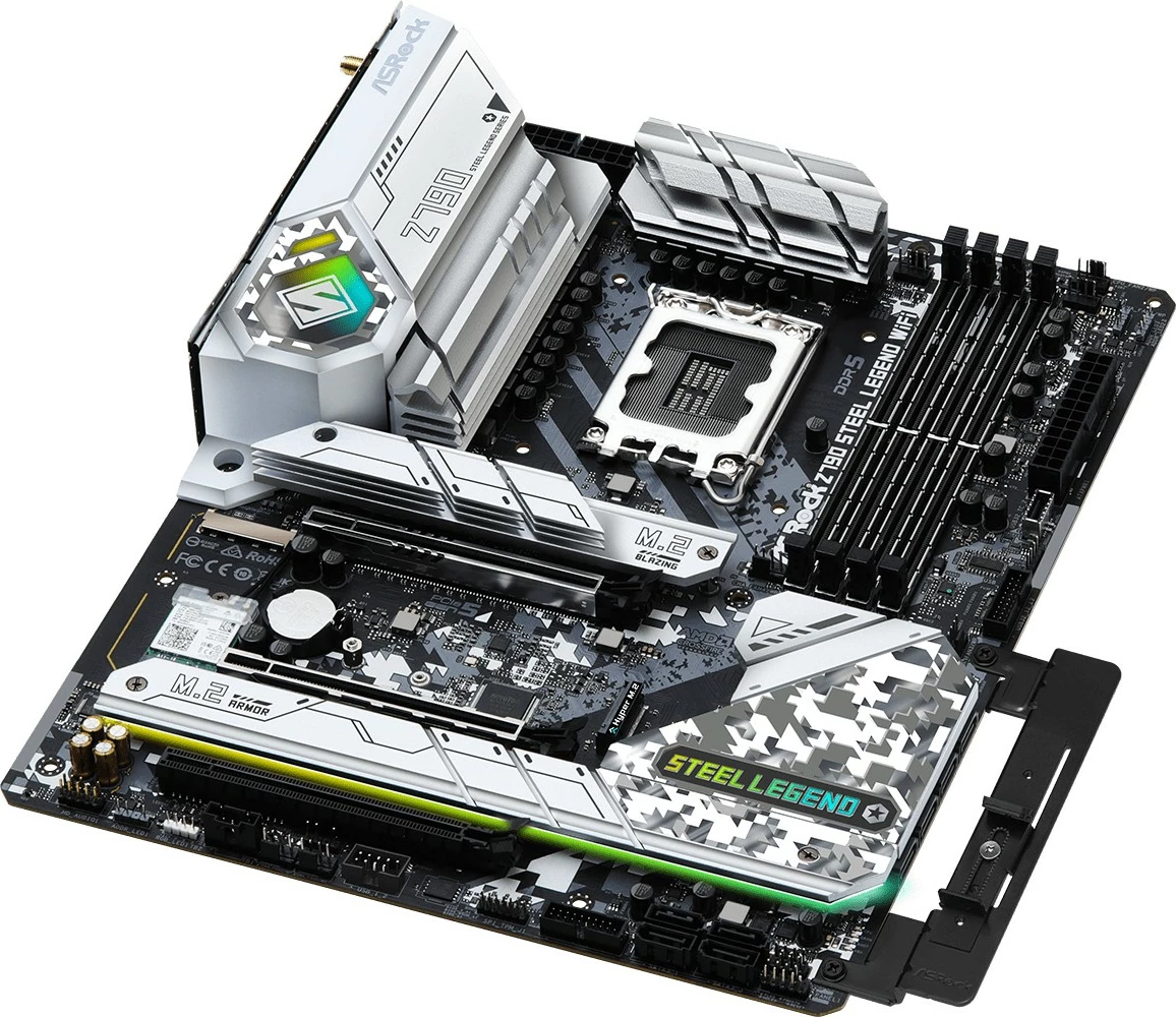 Pllakë amë ASRock Z790 Steel Legend WiFi, Intel, LGA 1700, DDR5-SDRAM, 128 GB, DIMM