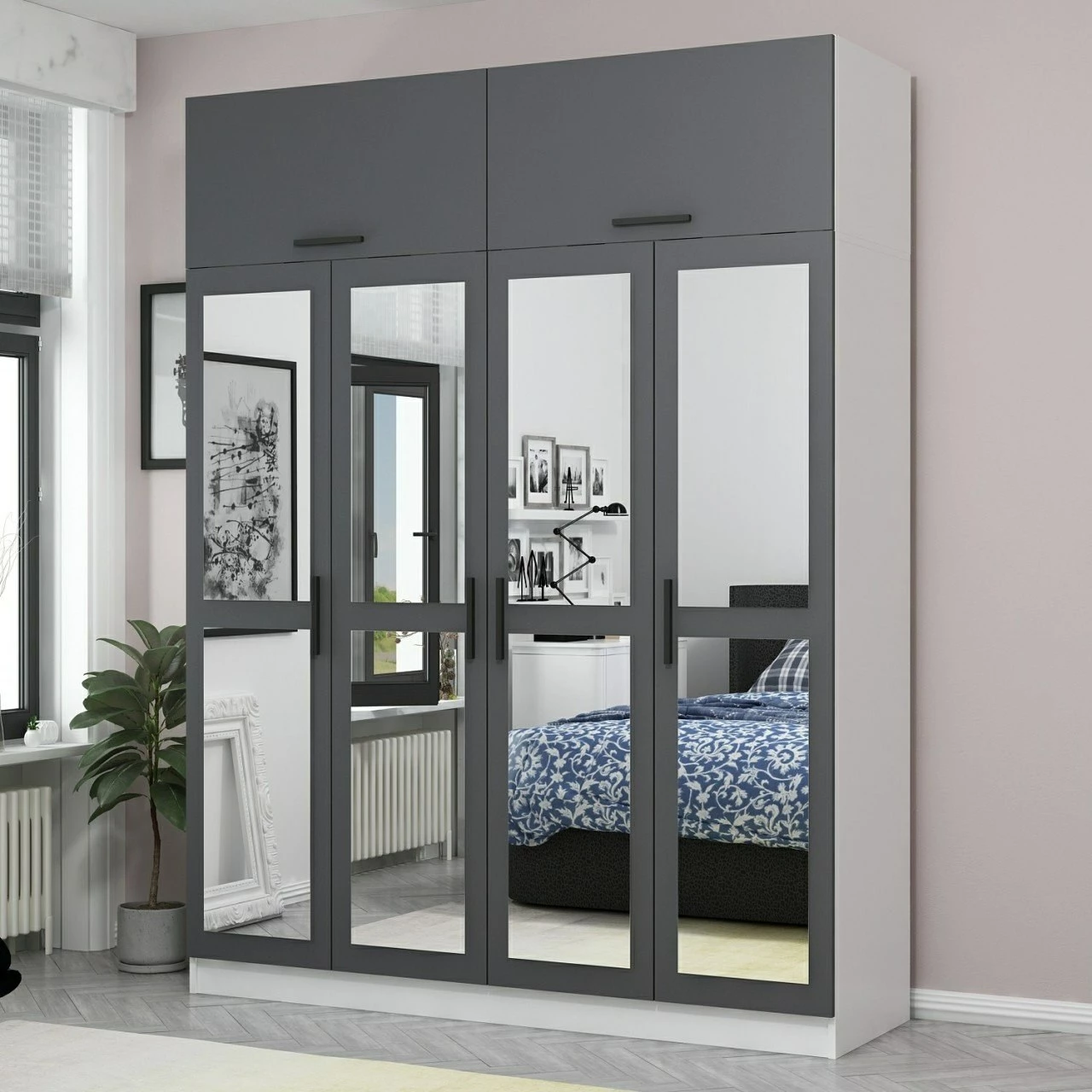 Dollap Skye Decor, ngjyrë antracit, 5157