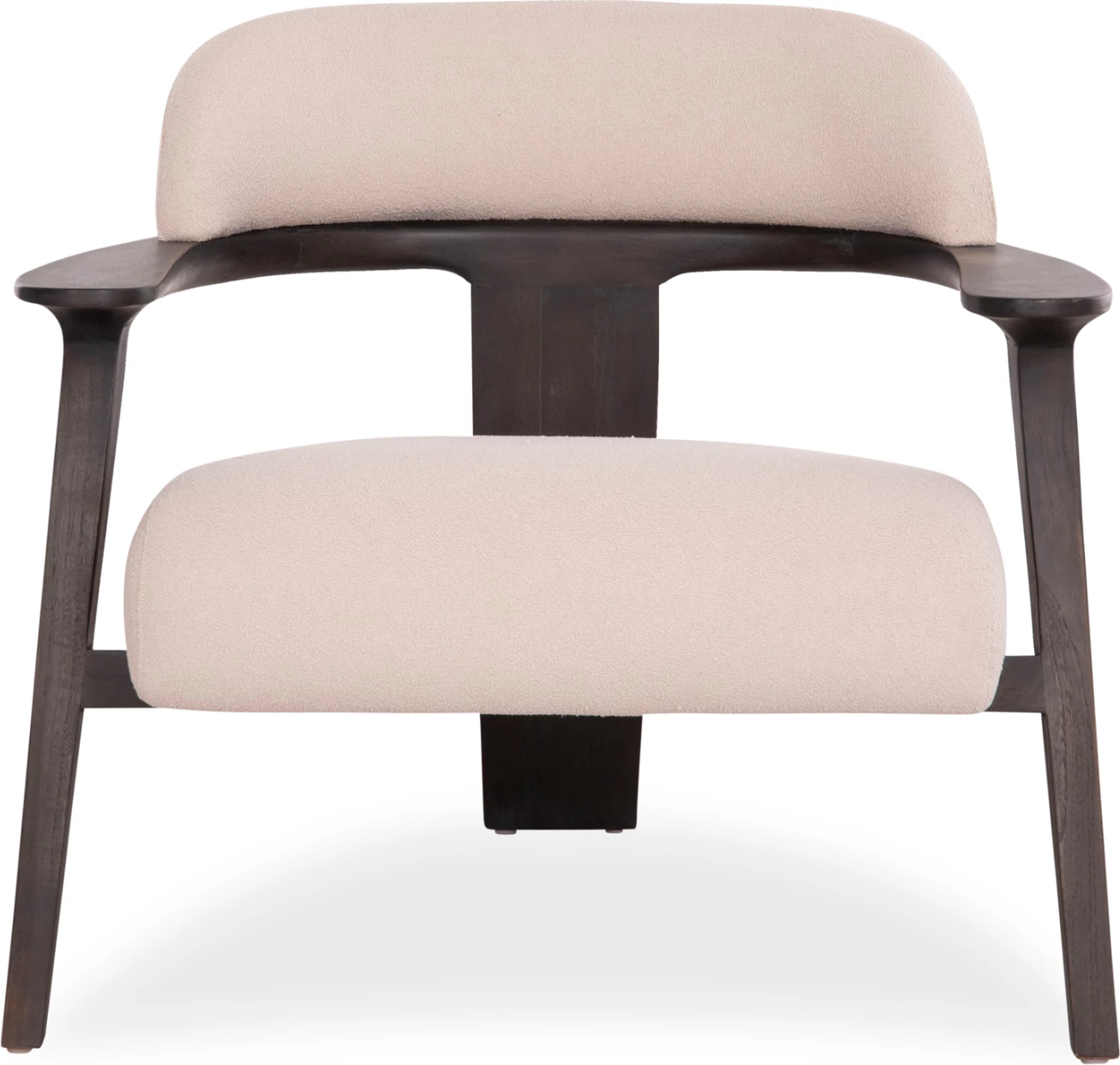Karrige lounge TRIAD, dru tik i zi, material krem, 80.5x74x66.5cm