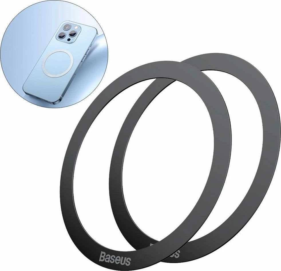 Unazë magnetike Baseus Halo MagSafe PCCH000001, 2 copë, e zezë