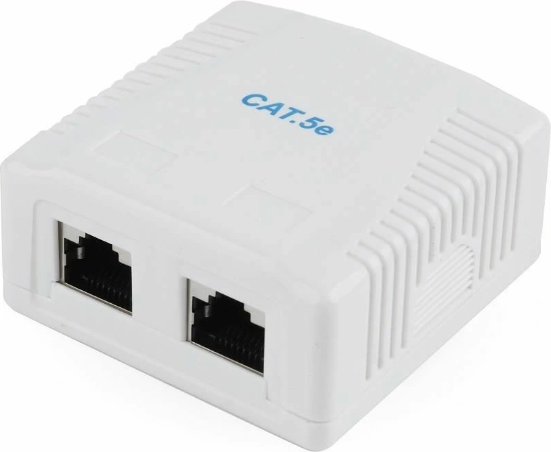Prizë rrjeti Gembird NCAC-2F5E-01, 2xRJ45 Cat5e, e bardhë