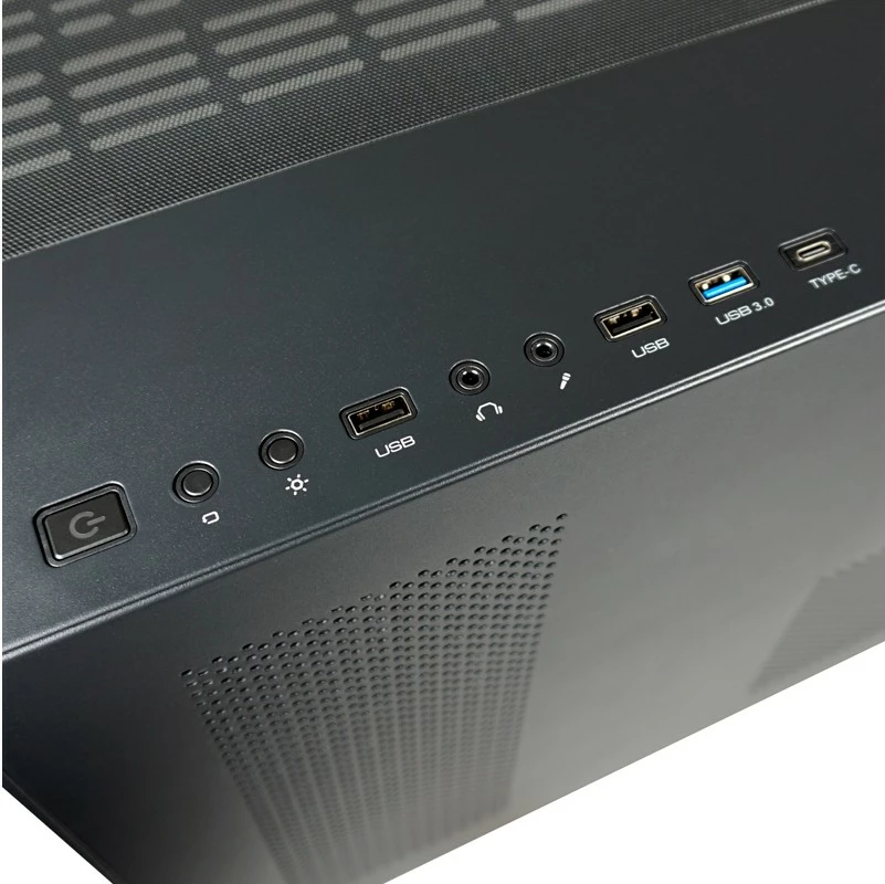 Kasë LC-Power 809B Dark Storm_X, Midi Tower, ATX, RGB, e zezë