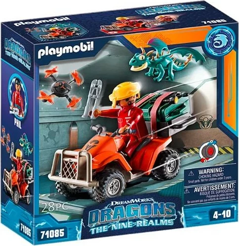 Set lodrash Playmobil Dragons: The Nine Realms Icaris Quad & Phil 71085, 28 pjesë