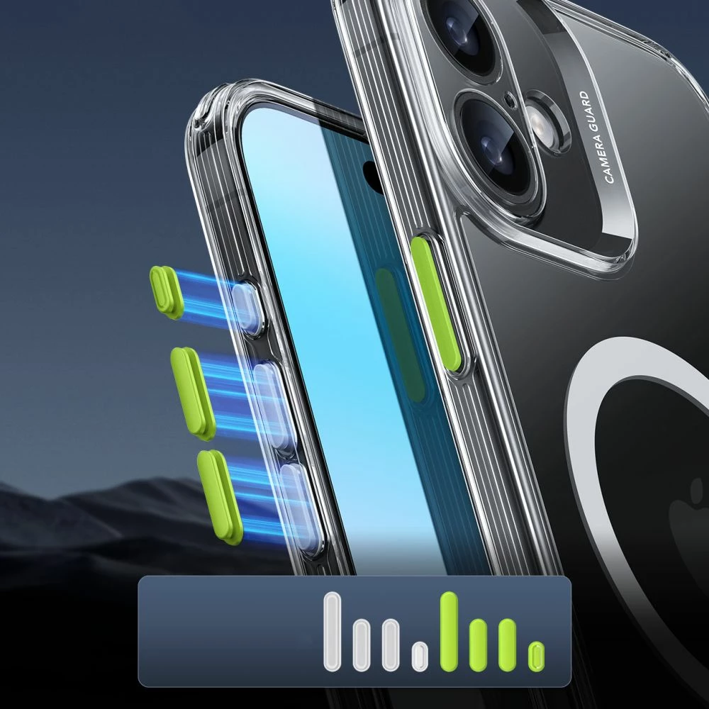 Mbështjellës ESR Classic Pro Set HaloLock për iPhone 16, me MagSafe, Transparent, set me xham mbrojtës