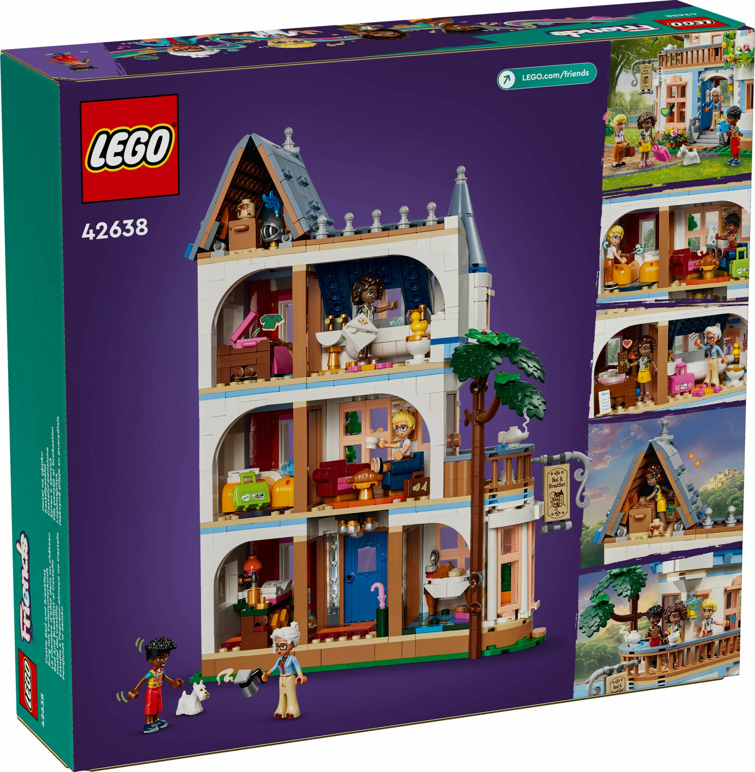 Set ndërtimi LEGO Friends 42638, kështjellë me akomodim, shumëngjyrësh