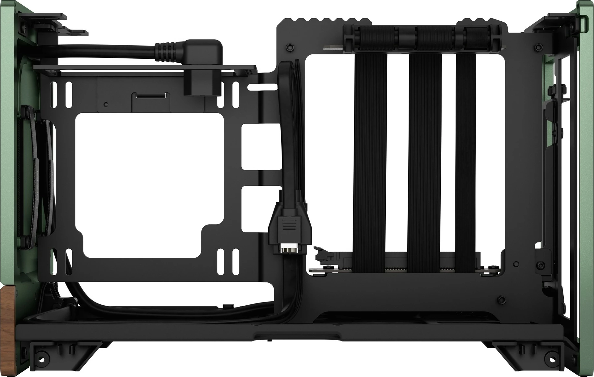 Kasë Fractal Design Terra Mini-ITX, alumini, arrë, jeshile