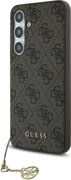 Mbështjellës Guess 4G Charms Collection për Samsung Galaxy S24 FE S721, kafe