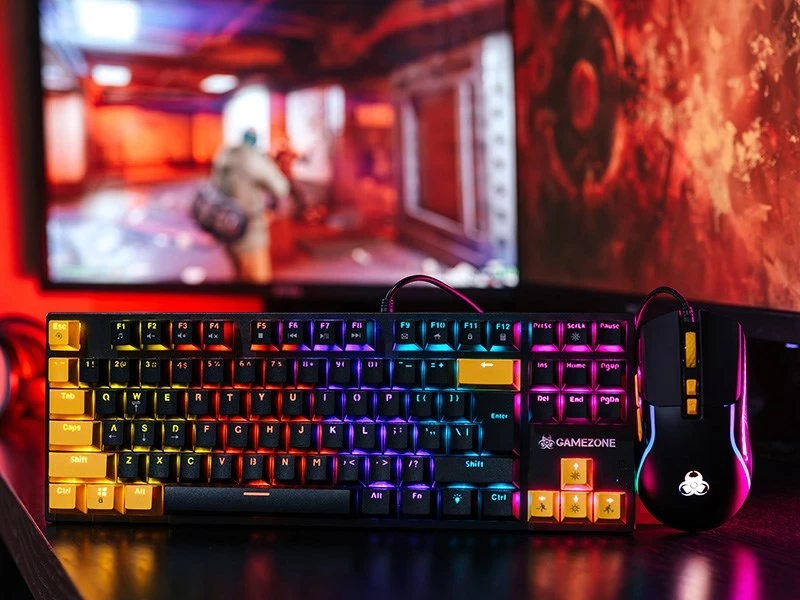 Set tastierë mekanike dhe maus Tracer GAMEZONE HORNET87, USB, i zi