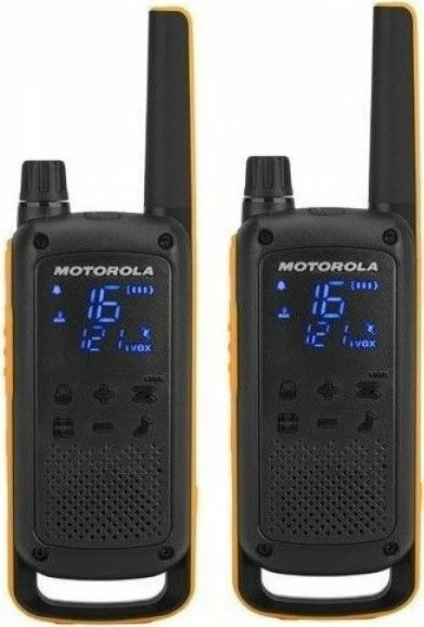 Walkie-talkie Motorola Talkabout TLKR T82 Extreme, 16 kanale, deri 10 km, i verdhë, set 2 copë