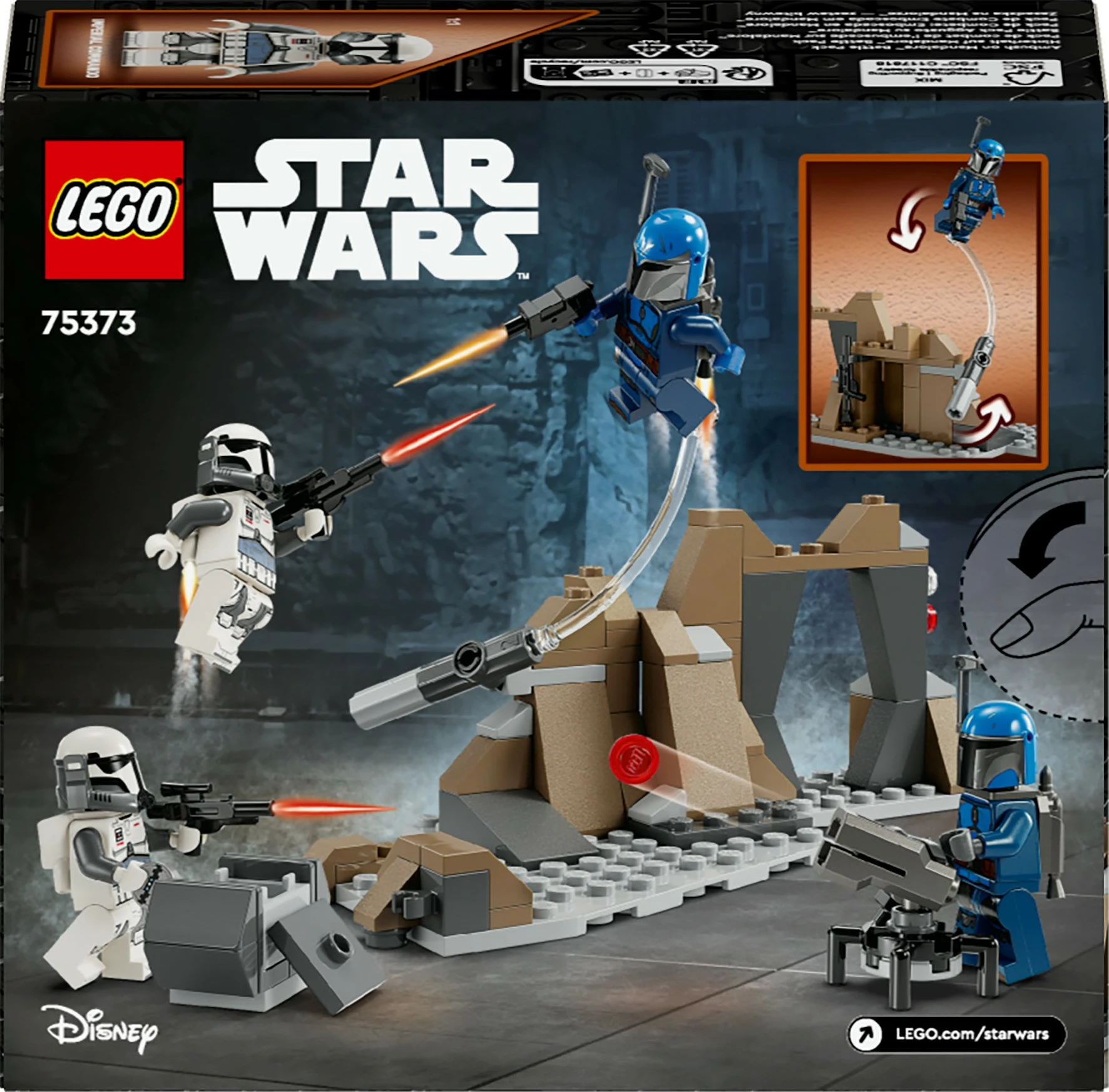 Set ndërtimi LEGO Star Wars 75373 Ambush on Mandalore Battle Pack, 109 pjesë, multikolor